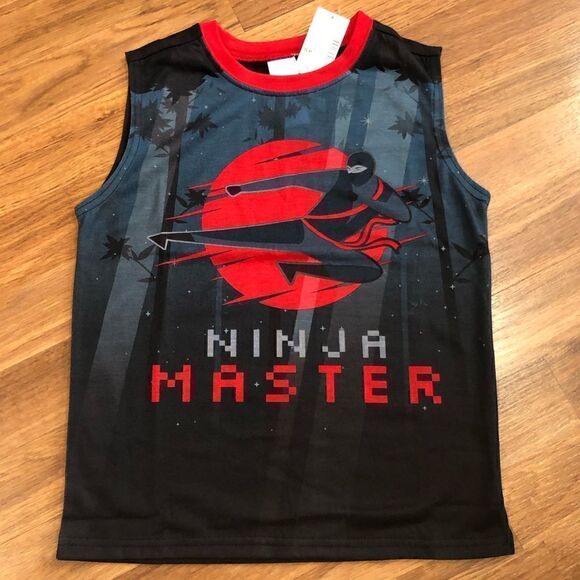 Ninja Master Children’s Place boys shorts and tank top set size small 5/6 - Picture 6 of 7